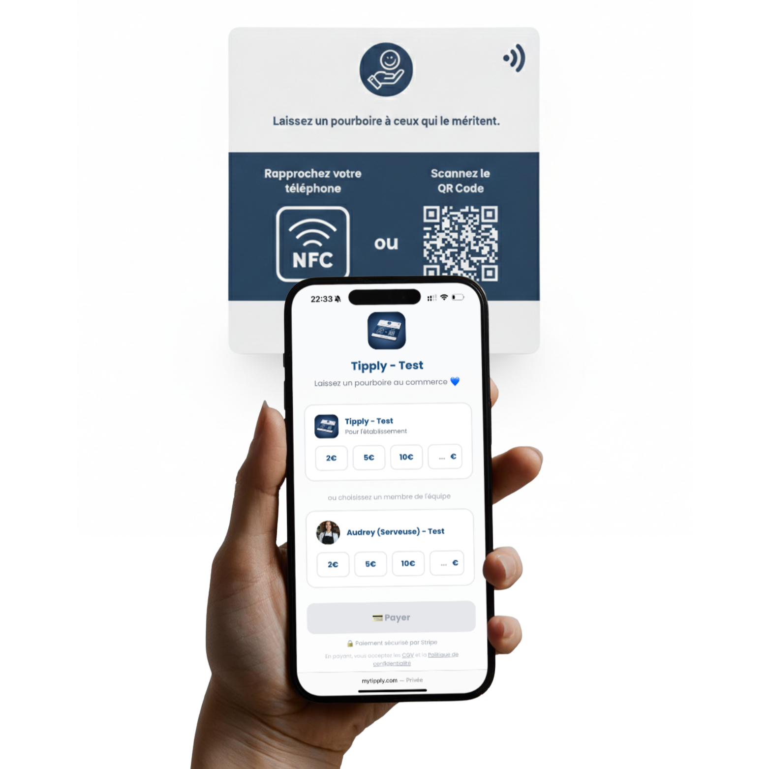 Tipply — Pourboire digital NFC & QR Code